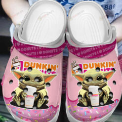 Baby Yoda Hugs Dunkin' Donuts Crocs Crocband Clog Comfortable Water Shoes - AOP Clog