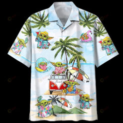 Baby Yoda Vacation Summer Time Hawaiian Shirt Short Sleeve