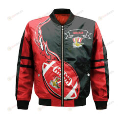 Baie-Comeau Drakkar Bomber Jacket 3D Printed Flame Ball Pattern