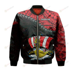 Baie-Comeau Drakkar Bomber Jacket 3D Printed Grunge Polynesian Tattoo