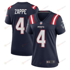 Bailey Zappe 4 New England Patriots Women's Game Player Jersey - Navy