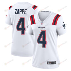 Bailey Zappe 4 New England Patriots Women's Game Player Jersey - White