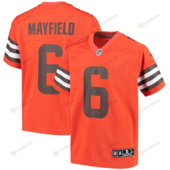 Baker Mayfield 6 Cleveland Browns YOUTH Team Game Jersey - Orange