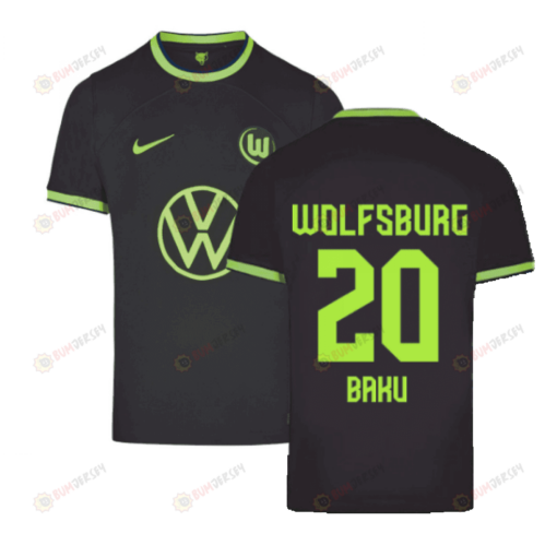 Baku 20 Wolfsburg 2022-2023 Away Men Jersey - Black