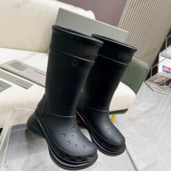 Balenciaga Crocs Boot In Black Rubber Shoes Sneakers
