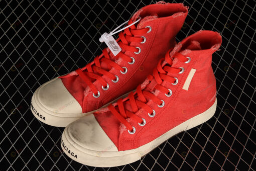 Balenciaga Paris High Top Shoes Sneakers In Red