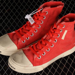 Balenciaga Paris High Top Shoes Sneakers In Red