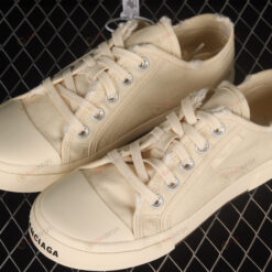 Balenciaga Paris Low Top Shoes Sneakers In Beige