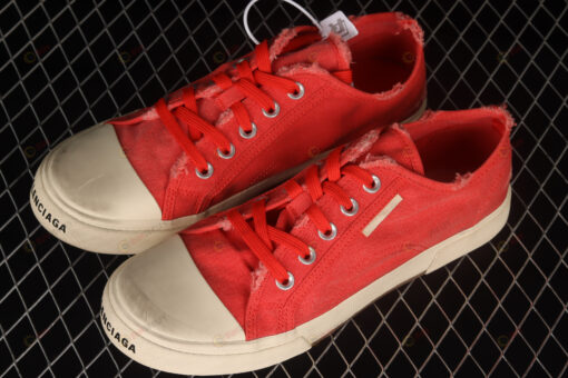 Balenciaga Paris Low Top Shoes Sneakers In Red