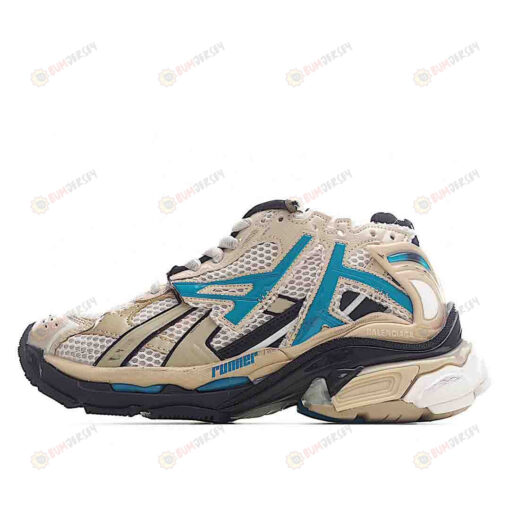 Balenciaga Runner In Blue/Beige/Black Shoes Sneakers