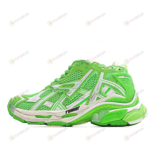 Balenciaga Runner In Green/White Shoes Sneakers