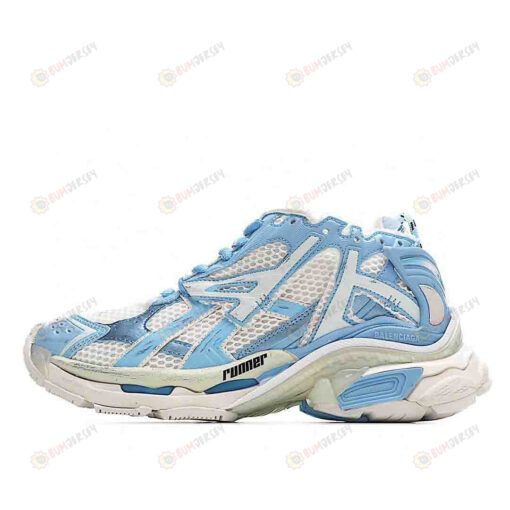 Balenciaga Runner In Light Blue/Off-white Shoes Sneakers