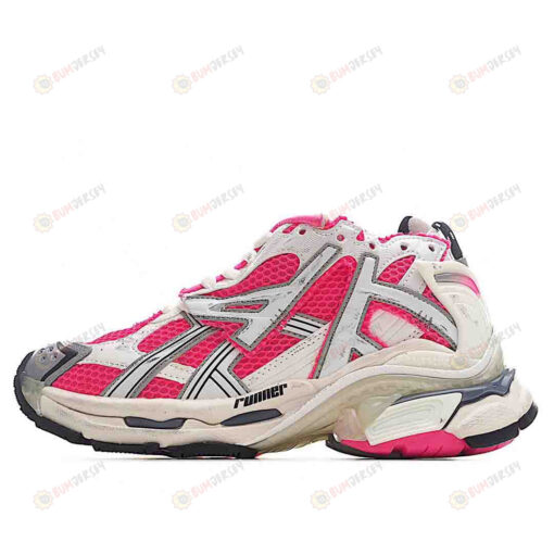 Balenciaga Runner In Neon Pink/White/Grey Shoes Sneakers