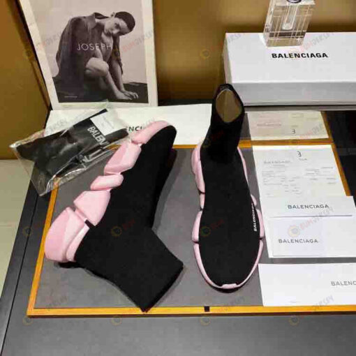 Balenciaga Speed 2.0 Recycled Knit In Pink/Black Shoes Sneakers