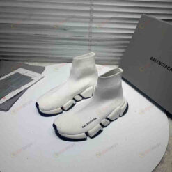 Balenciaga Speed Sneaker In White Recycled Knit Shoes Sneakers