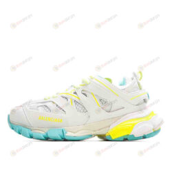 Balenciaga Track Sneaker In White/ Blue/Light Yellow Shoes Sneakers