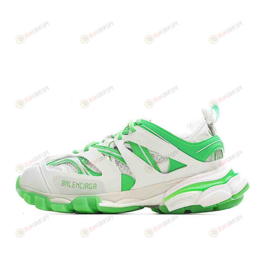 Balenciaga Track Sneaker In White/Green Shoes Sneakers