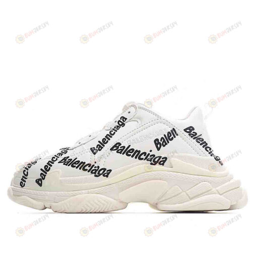 Balenciaga Triple S Logotype Sneaker In White Shoes Sneakers