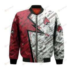 Ball State Cardinals Bomber Jacket 3D Printed Abstract Pattern Sport