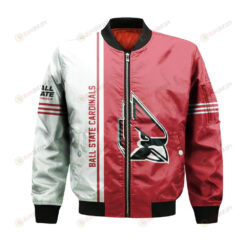 Ball State Cardinals Bomber Jacket 3D Printed Half Style