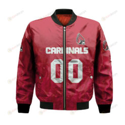 Ball State Cardinals Bomber Jacket 3D Printed Team Logo Custom Text And Number