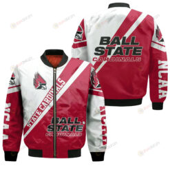 Ball State Cardinals Logo Bomber Jacket 3D Printed Cross Style