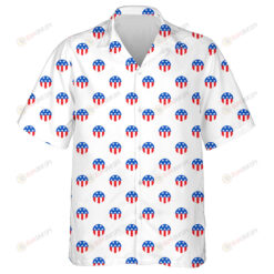 Balls In American National Flag Colors Pattern For US Independence Day Hawaiian Shirt