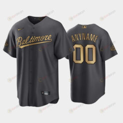 Baltimore Orioles Custom 00 2022-23 All-Star Game AL Charcoal Jersey