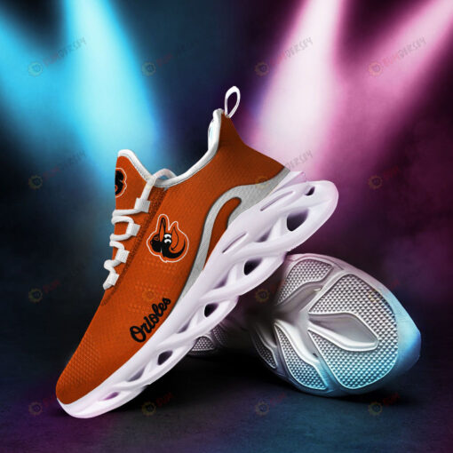 Baltimore Orioles Logo Pattern 3D Max Soul Sneaker Shoes In Orange