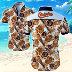 Baltimore Orioles Short Sleeve Curved Hawaiian Shirt
