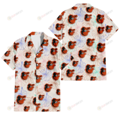 Baltimore Orioles Sketch Pastel Hibiscus Beige Background 3D Hawaiian Shirt
