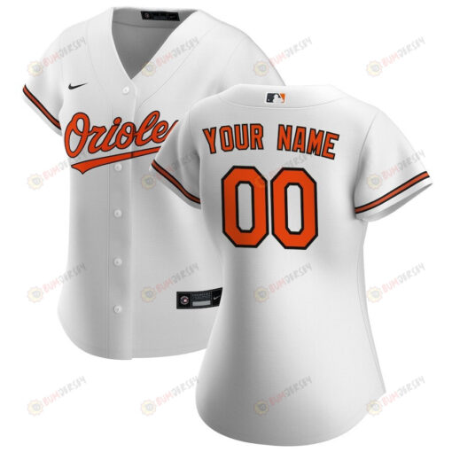 Baltimore Orioles Women's Home Custom Jersey - White