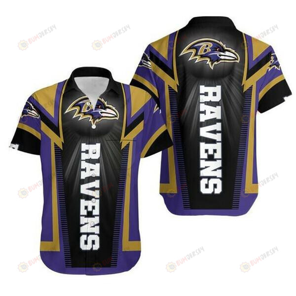 Baltimore Ravens Black And Yellow??Hawaiian Shirt