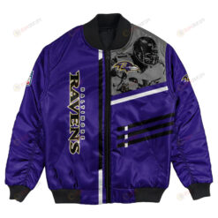 Baltimore Ravens Bomber Jacket 3D Printed Personalized Football For Fan