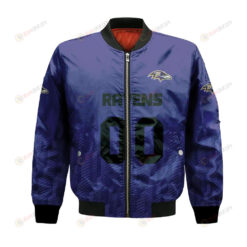 Baltimore Ravens Bomber Jacket 3D Printed Team Logo Custom Text And Number