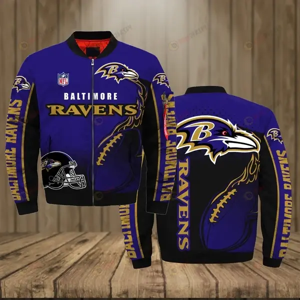 Baltimore Ravens Eagles Pattern Bomber Jacket