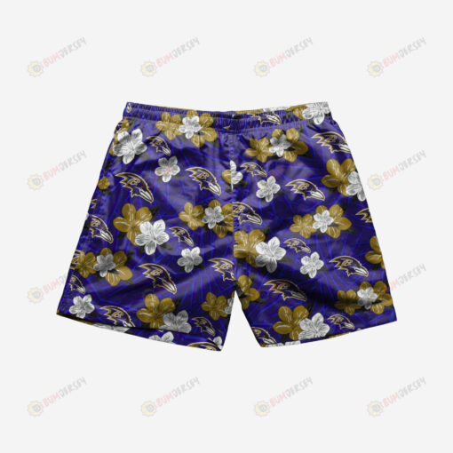 Baltimore Ravens Hibiscus Hawaiian Men Shorts Swim Trunks - Print Shorts