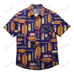 Baltimore Ravens Hotdog Pattern??Hawaiian Shirt