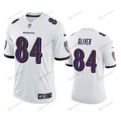 Baltimore Ravens Josh Oliver 84 White Vapor Limited Jersey