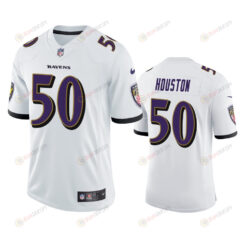 Baltimore Ravens Justin Houston 50 White Vapor Limited Jersey