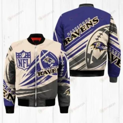 Baltimore Ravens Logo Pattern Bomber Jacket