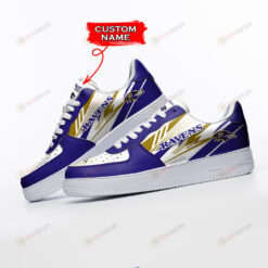 Baltimore Ravens Logo Pattern Custom Name Air Force 1 Printed