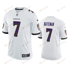 Baltimore Ravens Rashod Bateman 7 White Vapor Limited Jersey - Men's