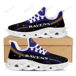 Baltimore Ravens Splash Colors Design Pattern 3D Max Soul Sneaker Shoes