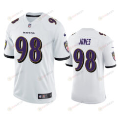 Baltimore Ravens Travis Jones 98 White Vapor Limited Jersey