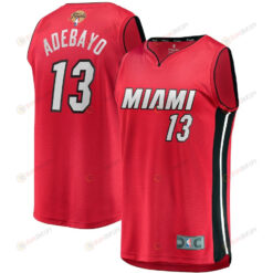 Bam Adebayo 13 Miami Heat 2023 Finals Fast Break Jersey - Statement Edition - Red