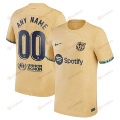 Barcelona 2022/23 Away Men Custom Jersey - Yellow