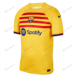 Barcelona 2022/23 Fourth Breathe Stadium Custom 00 Men Jersey - Yellow