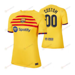 Barcelona 2023 Fourth Women's Custom 00 Yellow Jersey