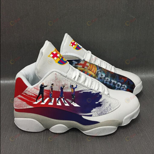 Barcelona Pattern Air Jordan 13 Shoes Sneakers In White